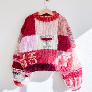 VINO SWEATER PATTERN | Knitting Pattern | Intermediate Knitting Pattern | Checkered | Chunky