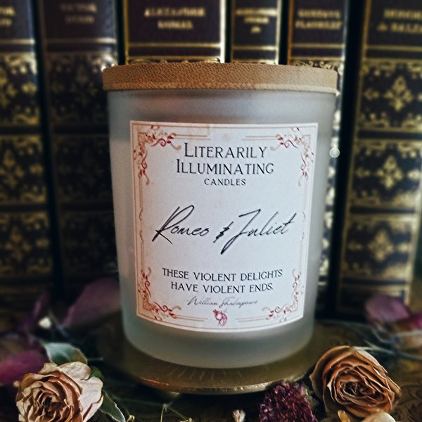 Romeo and Juliet | Literary Inspired Candle | Bookish Candle | Classic Literature | Shakespeare | Candles for Book Lovers