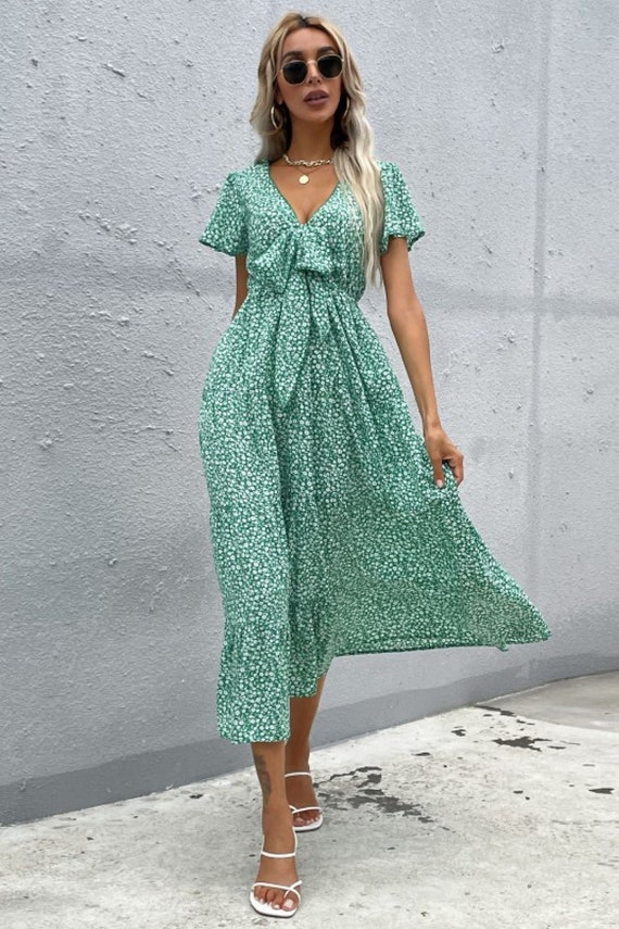 butterfly midi dress