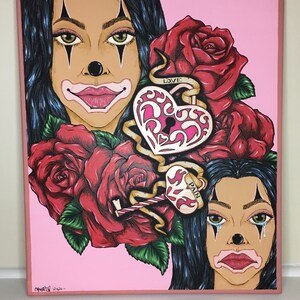 Smile Now Cry Later, Acrylic Paint, Canvas Painting, Original Art