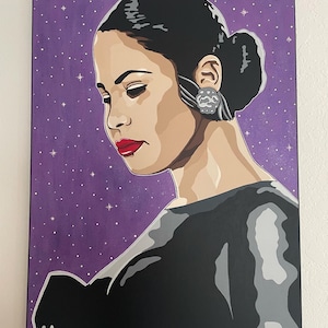 Selena Acrylic Canvas Painting, 24x18, Wall Art, Acrylic Painting, Canvas Painting, Art