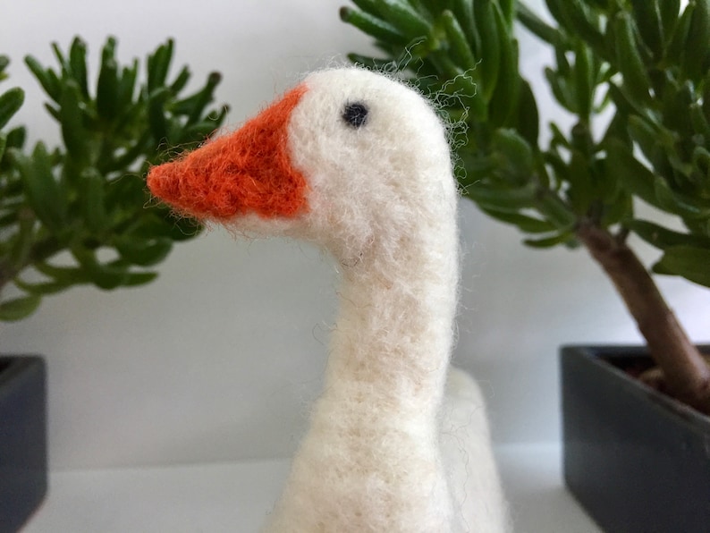Needle Felted Goose, Felted Bird, Goose Gift, Goose Lover, Bird Gift