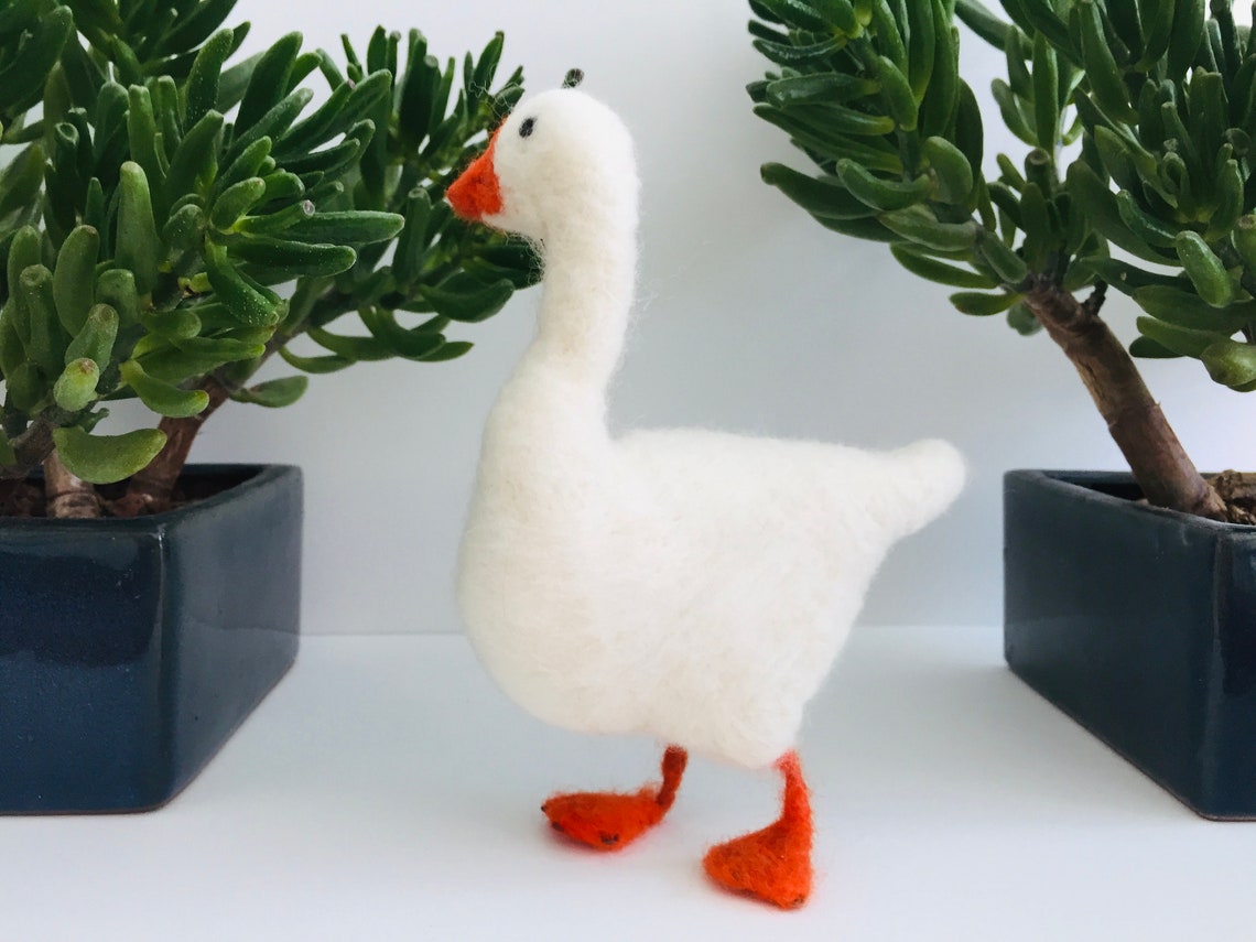 Needle Felted Goose, Felted Bird, Goose Gift, Goose Lover, Bird Gift