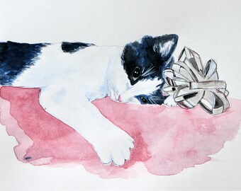 Custom Cat Portrait, Custom Pet Portrait, Original Watercolor Pet Painting, Personalized Gift, Cat Painting, Cat Lover