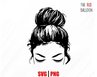 Hair Bun Drawing Etsy