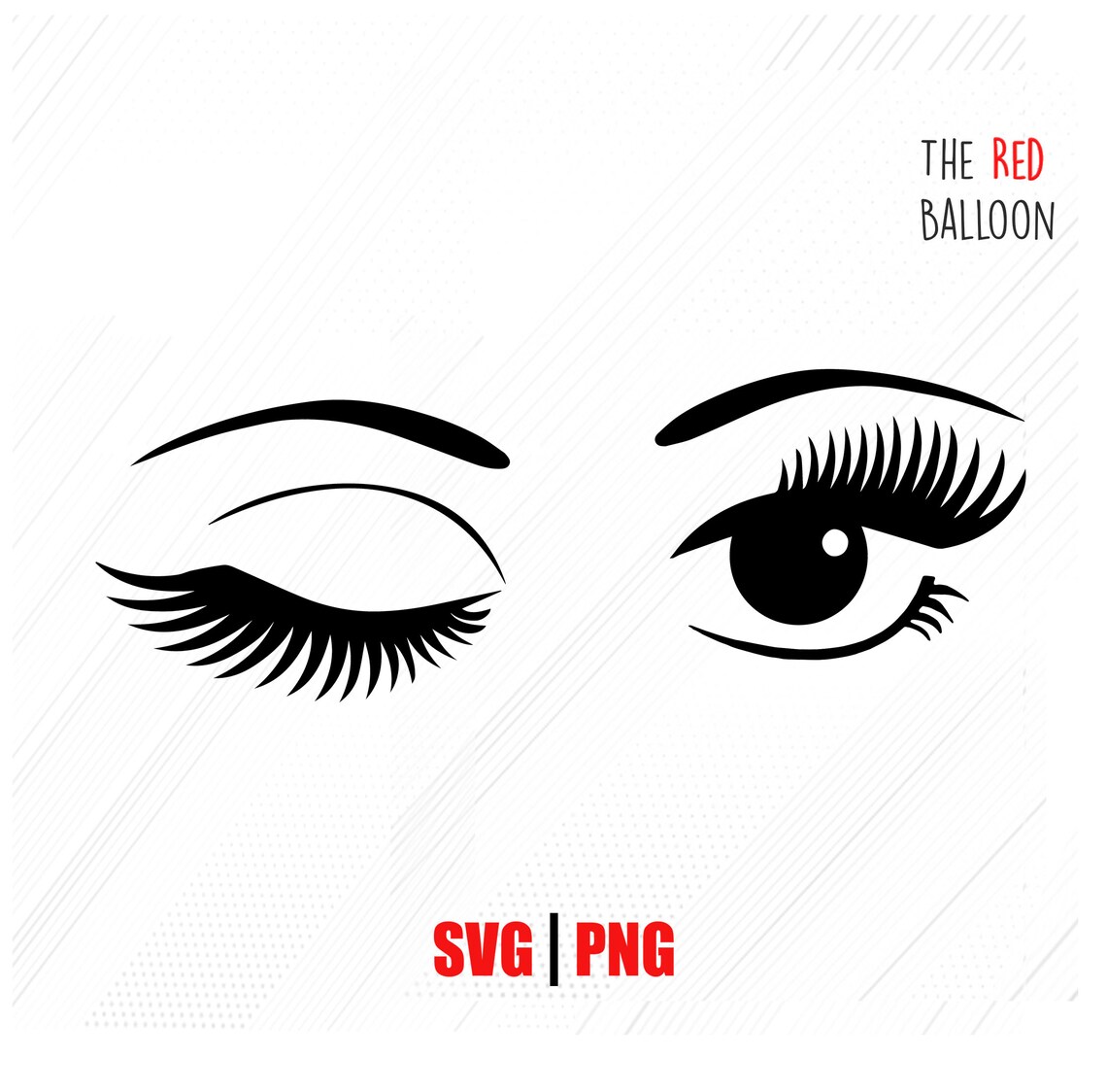 Winking Eye PNG SVG Clip Art Instant Download Silhouette Etsy