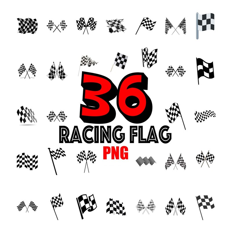 Racing Flag PNG Images Flags Clip Art Instant Download Etsy