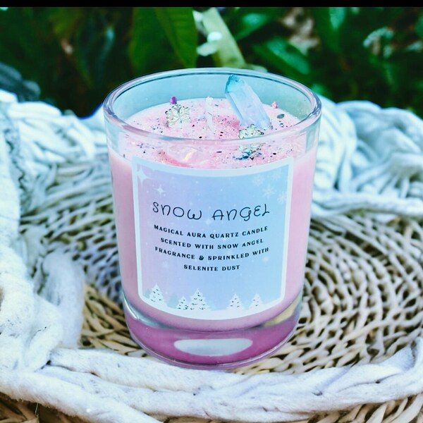 Snow Angel Crystal Candle