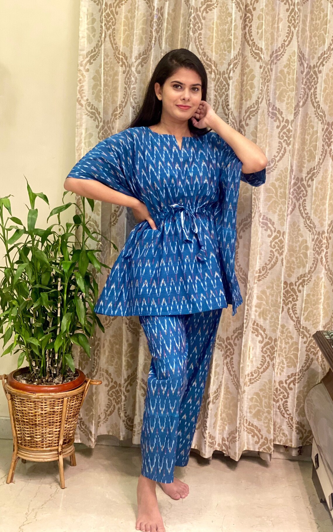 Printed kaftan pyjama set Etsy