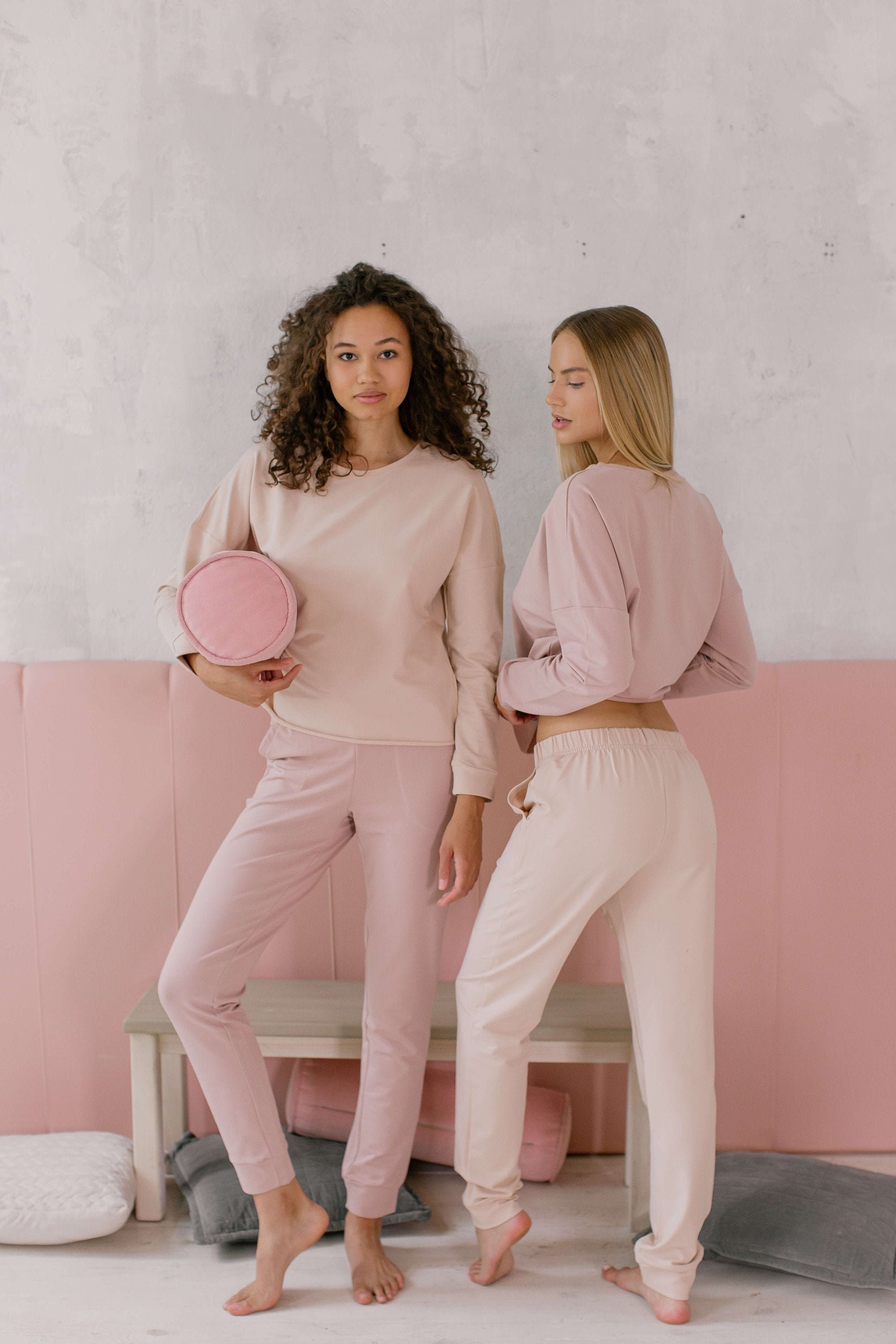 2 pcs Cotton Pajama Set Bridal Party Pajama Set Bridesmaid Etsy