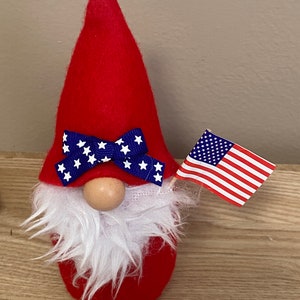 Summer Gnome, Patriotic Gnome, American Flag Gnome, Red White and Blue ...