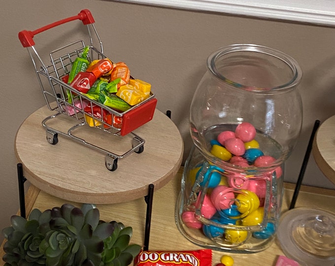 Glass gumball machine jar with lid CLEAR candy holder canister Bullseye Cookie jar tabletop kitchen decor decoration stripped home decor
