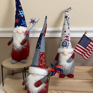 4th of July Gnome - Summer Gnomes - Patriotic Gnome - American Flag - July 4th Gnome - Stars and Stripes Summer Hostess Gift Patriotic Decor