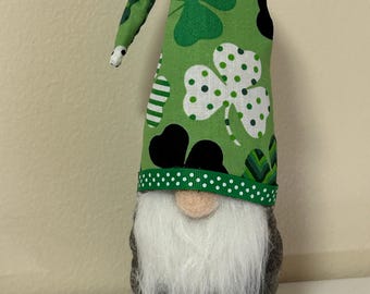 St Patricks Day Gnome Shamrock Green Gnome 4 leaf clover St Pattys decor tiered tray farmhouse style decoration Farmhouse Style