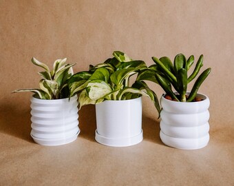 Set Of 3 Planters Etsy