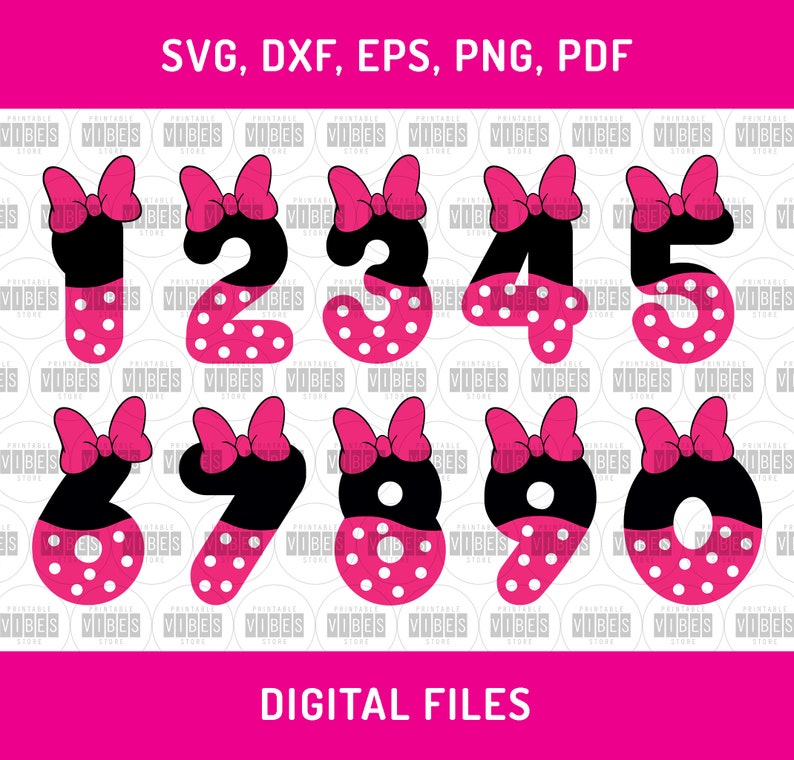 Download Minnie Mouse Birthday Svg Minnie Numbers Svg 1 10 Numbers Svg Silhouette Minnie Numbers Cut File Minnie Numbers Cut File Art Collectibles Drawing Illustration Kromasol Com