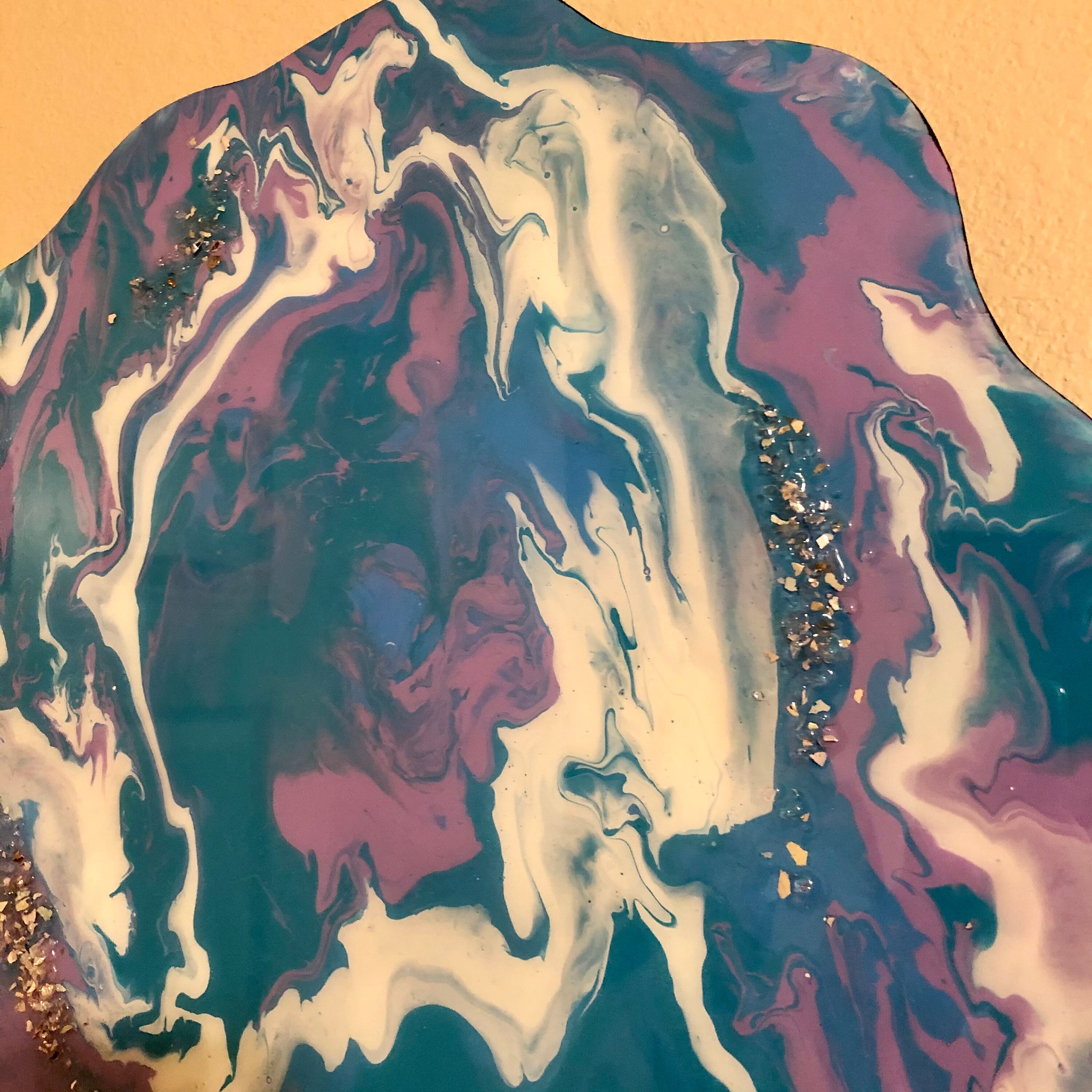 Acrylic Pour Geode Wall Art Etsy