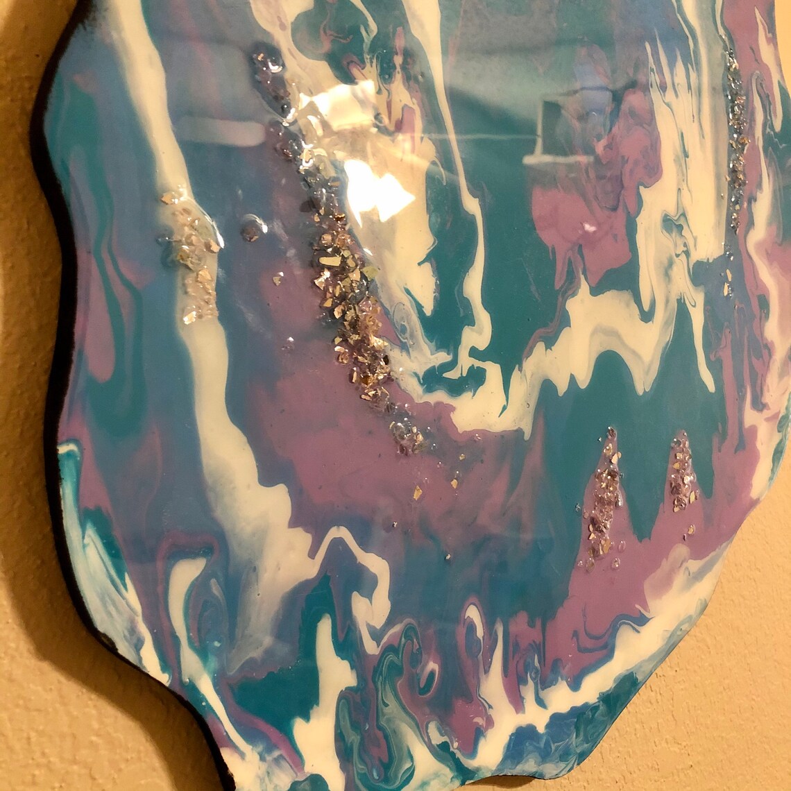 Acrylic Pour Geode Wall Art Etsy