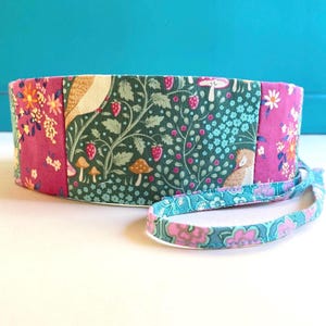 Midjebälte med folkloremönster och knytband: Justerbart obibälte i bomull