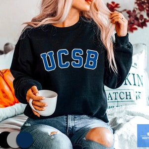 UCSB Sweatshirt | Santa Barbara Vintage University/College Style Sweater | Varsity Unisex Fleeced Crewneck Student Gift