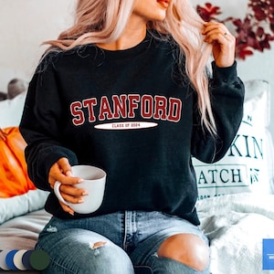 Stanford Class of 2024 Sweatshirt | Stanford Vintage University/College Style Sweater | Varsity Unisex Fleeced Crewneck Student Gift