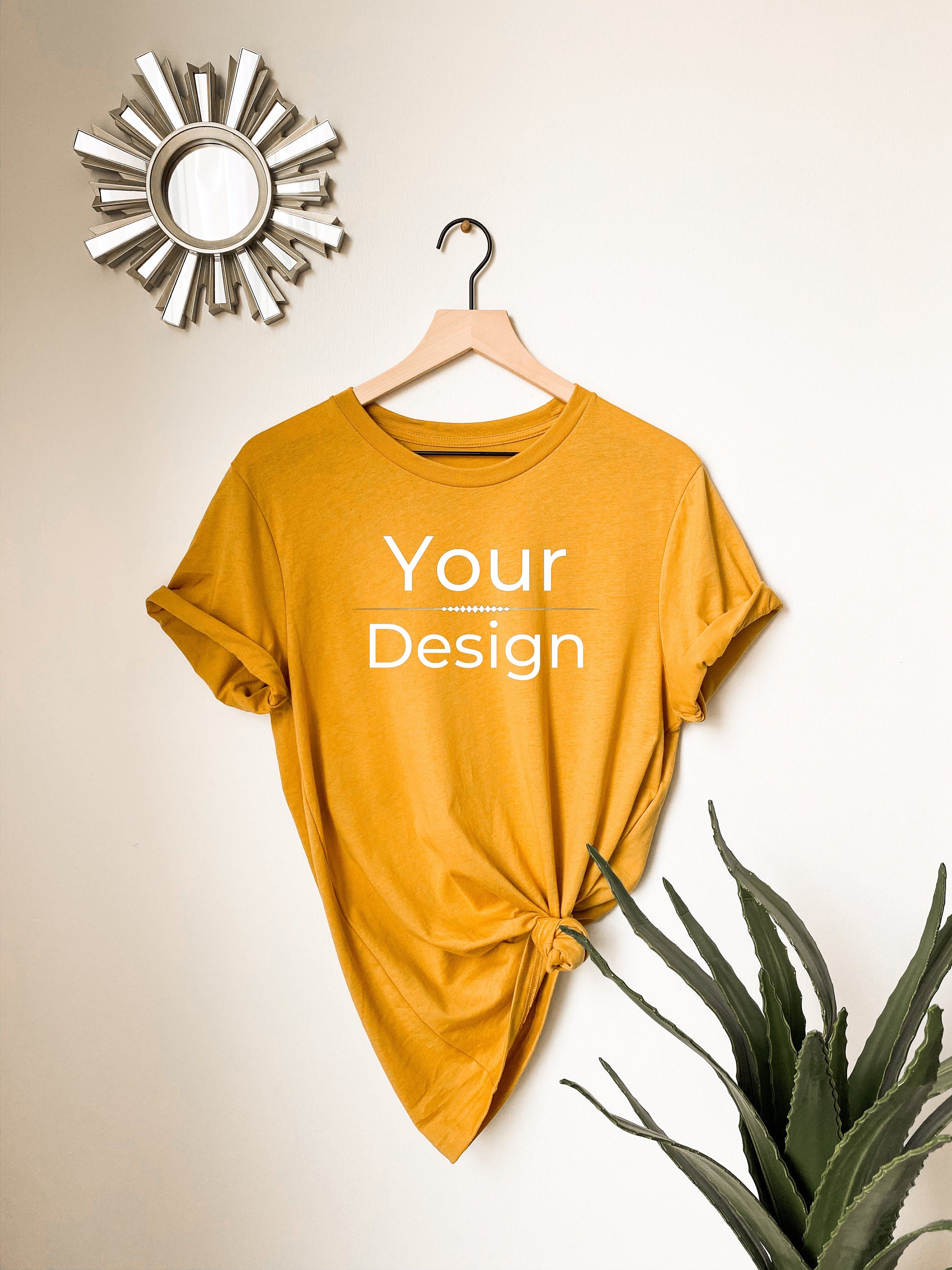 Mustard Bella Canvas 3001 3001 Mustard T Shirt Mockups | Etsy