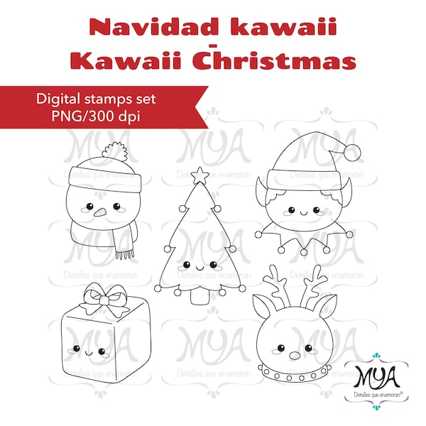 Digital stamps "Kawaii Christmas"