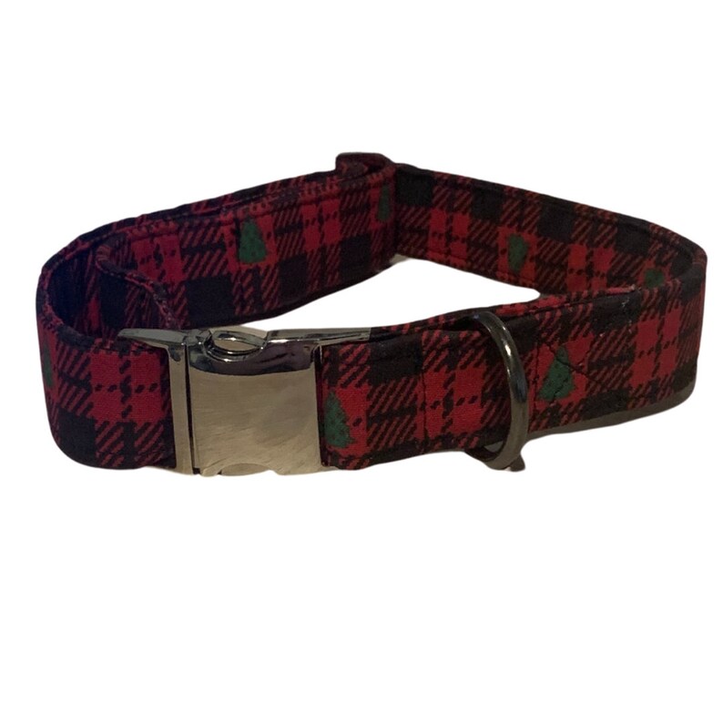 Plaid Christmas Adjustable Dog Collar Pet Collar