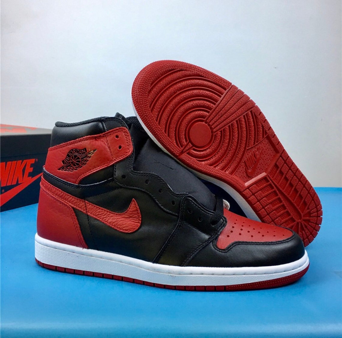 Jordan 1 Retro Bred Banned | Etsy