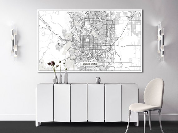 Colorado Springs Co Ready To Hang Canvas Print Map - Home Decor Colorado Springs Co Colorado Springs Co Ready To Hang Canvas Print Map - Home Decor Colorado Springs Co