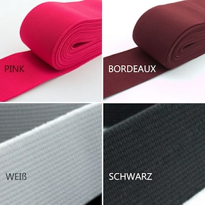 26 Farben Gummiband 80 mm 8 cm breit z.B. für Hosenbund, elastisch, flach, stabil, Meterware ab 20cm, gewebt, für Bekleidung. Viele Farben Bild 10