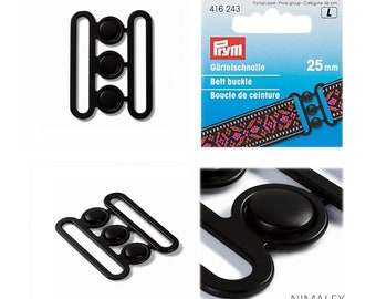 PRYM Metal Belt Buckle for 25 mm Belt Buckle Bikini & Belt Clasp Item number: 416243 Black