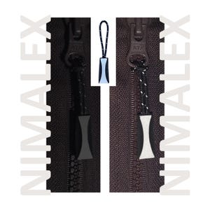 NEW | Light-reflecting pendant for zipper pulls | runners | loop | Black / silver gray (reflective)