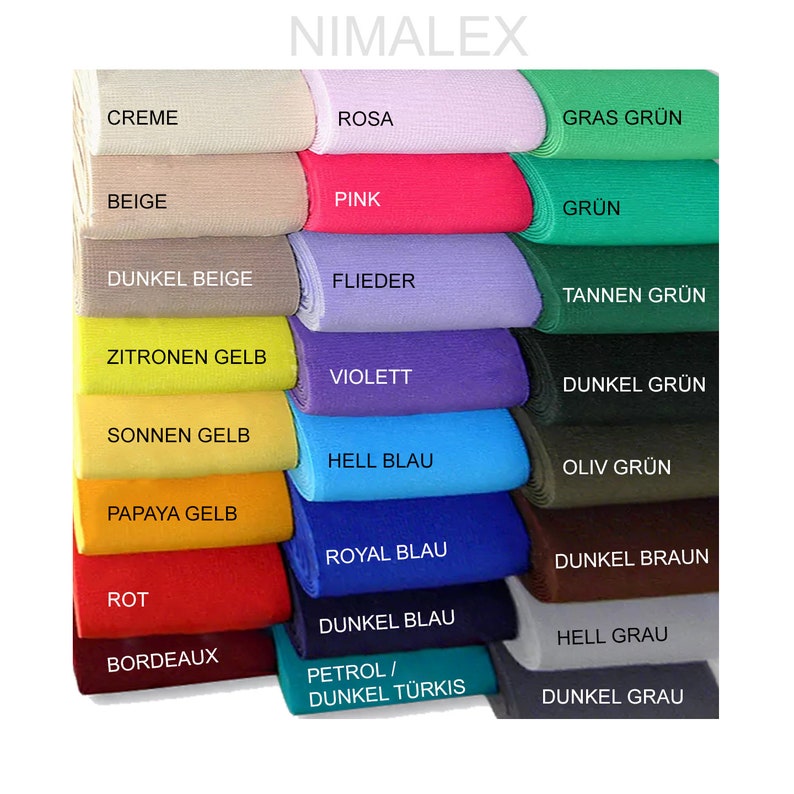 Elastic band in 30 colors 50 mm 5 cm wide e.g. for waistbands flat, elastic, stable from 1 m Sold by the meter for clothing Many colours image 5