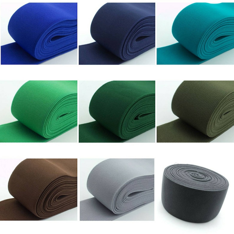 26 Farben Gummiband 80 mm 8 cm breit z.B. für Hosenbund, elastisch, flach, stabil, Meterware ab 20cm, gewebt, für Bekleidung. Viele Farben Bild 5