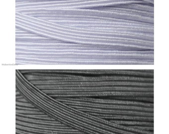 from 5 meters elastic band 5 mm wide, sold by the meter, elastic cord 0.5 cm wide, rubber, flat, elastic, white or black