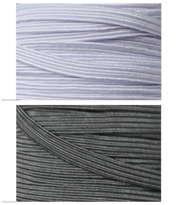 Desde 5 metros banda elástica de 5 mm de ancho, se vende por metros, cuerda  elástica de 0,5 cm de ancho, de goma, plana, elástica, blanca o negra -   México