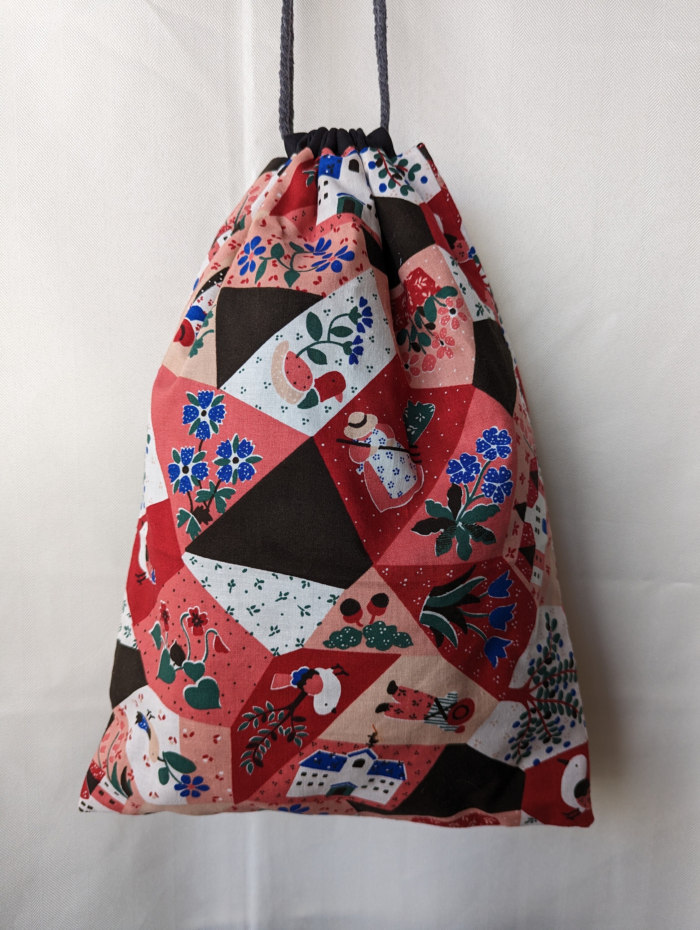vintage 巾着　drawstringbag old weavingbag Puebco Vintage Drawstring Bag - Vintage Cotton | Tote Bags