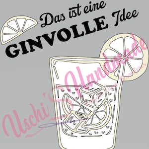 GINfull Idea - Plotter Gin Tonic in vetro File SVG