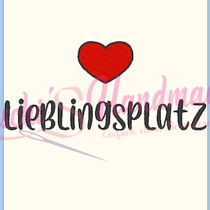 Favorite place heart from 13x18, digital embroidery file