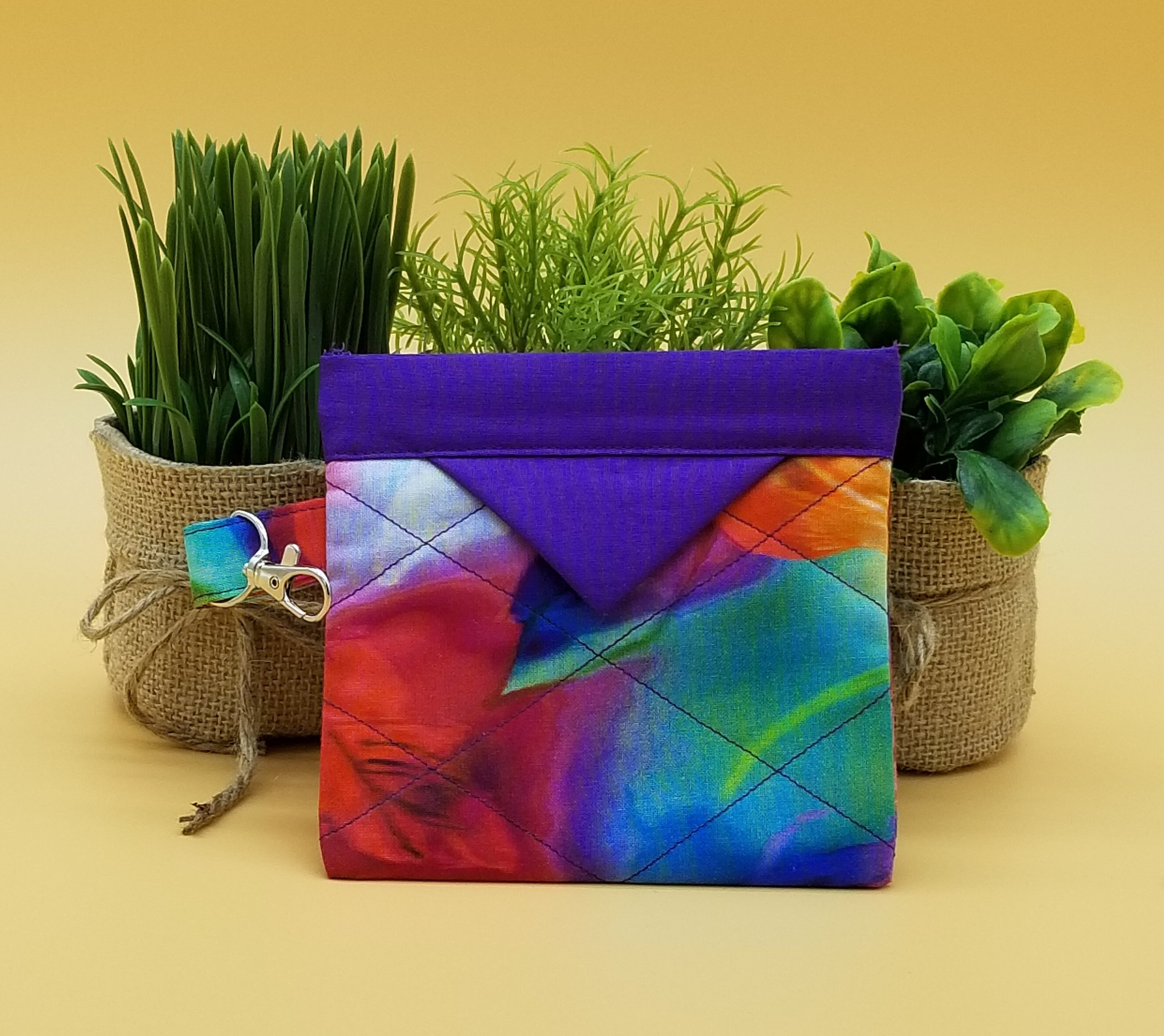 Snap Bags Snap Pouch Pocket Organizer Quilted Tie Dye Etsy