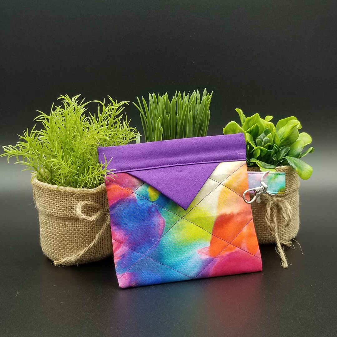 Snap Bags Snap Pouch Pocket Organizer Quilted Tie Dye Etsy