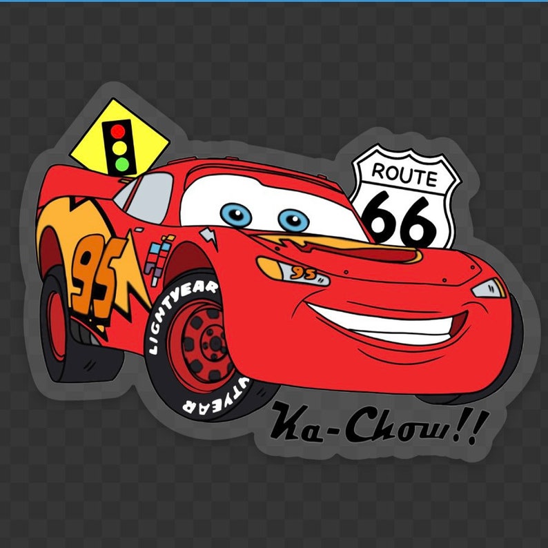 Lightning McQueen Sticker Lightning McQueen Vinyl Pixar Etsy