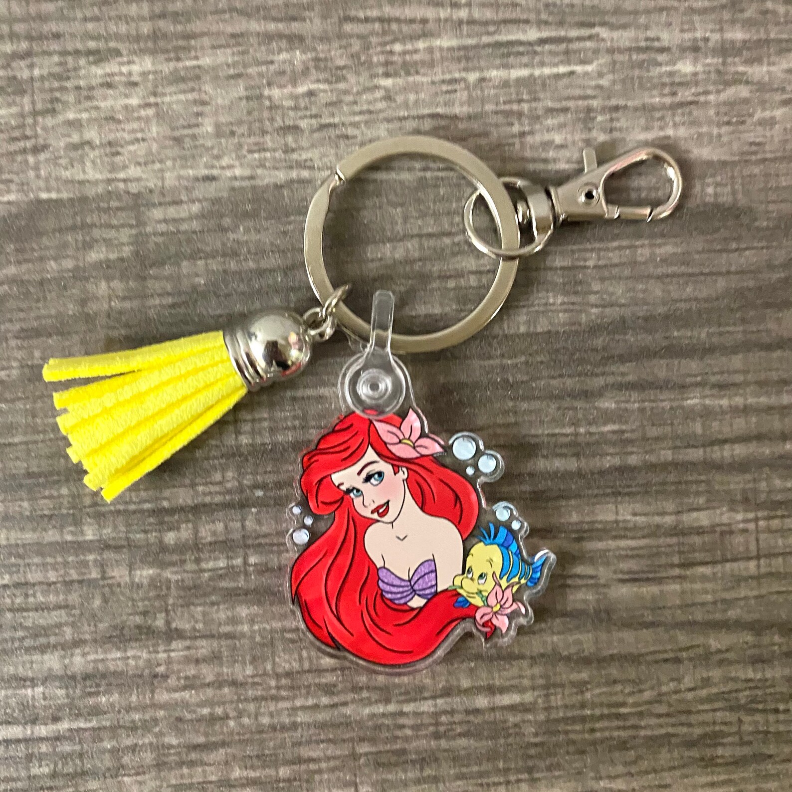 The Little Mermaid Keychain Set Ariel Sticker Disney Etsy