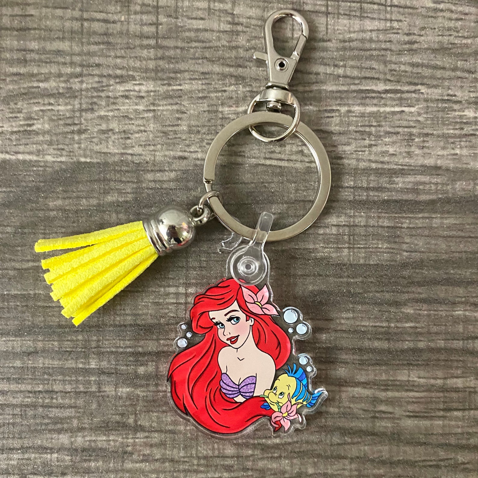 The Little Mermaid Keychain Ariel Disney Princess Disney Etsy