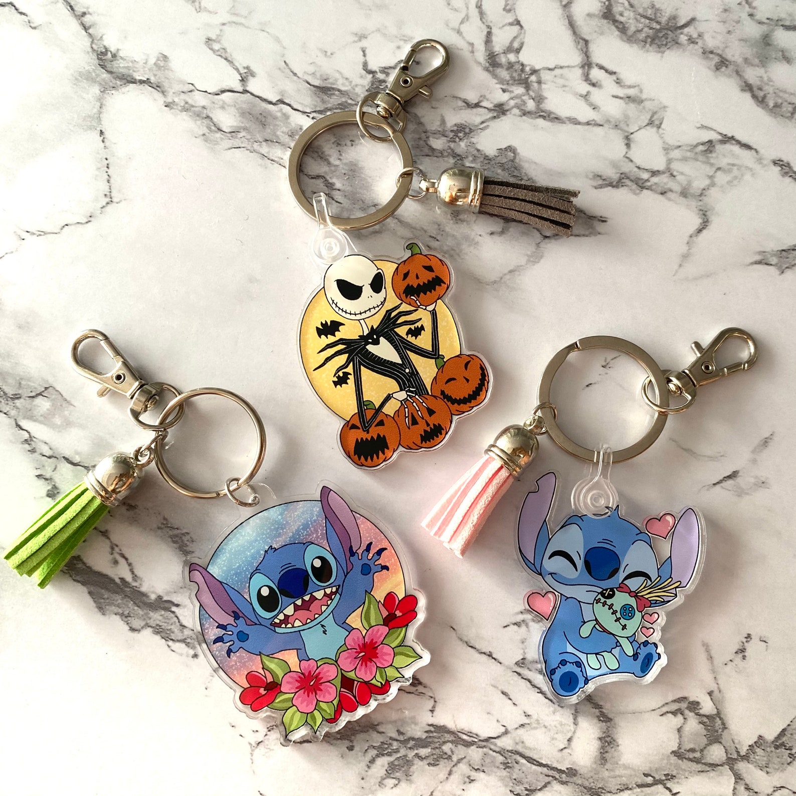 Stitch Keychain Disney Keychain Stitch Keychain Etsy