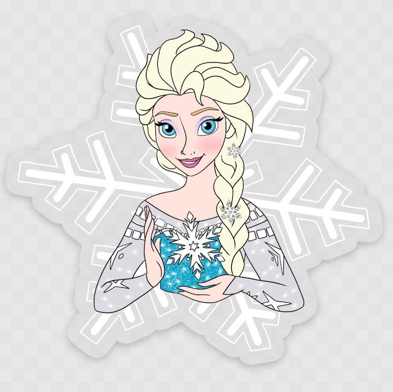 Elsa Sticker Frozen Sticker Elsa Frozen Disney Vinyl Etsy