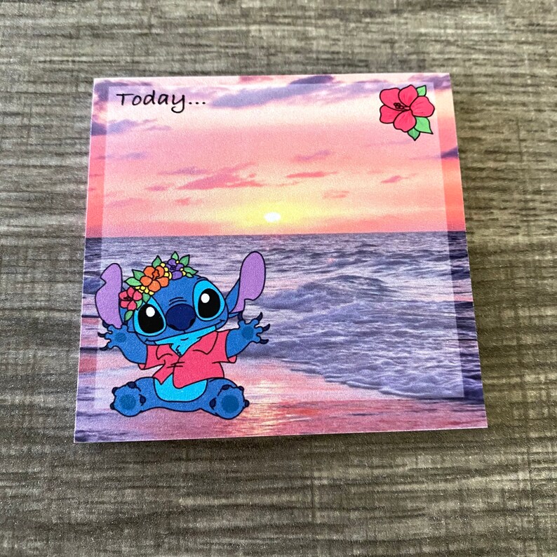 Stitch Sticky Notes Notepads Stitch Disney Notepads Stitch Etsy