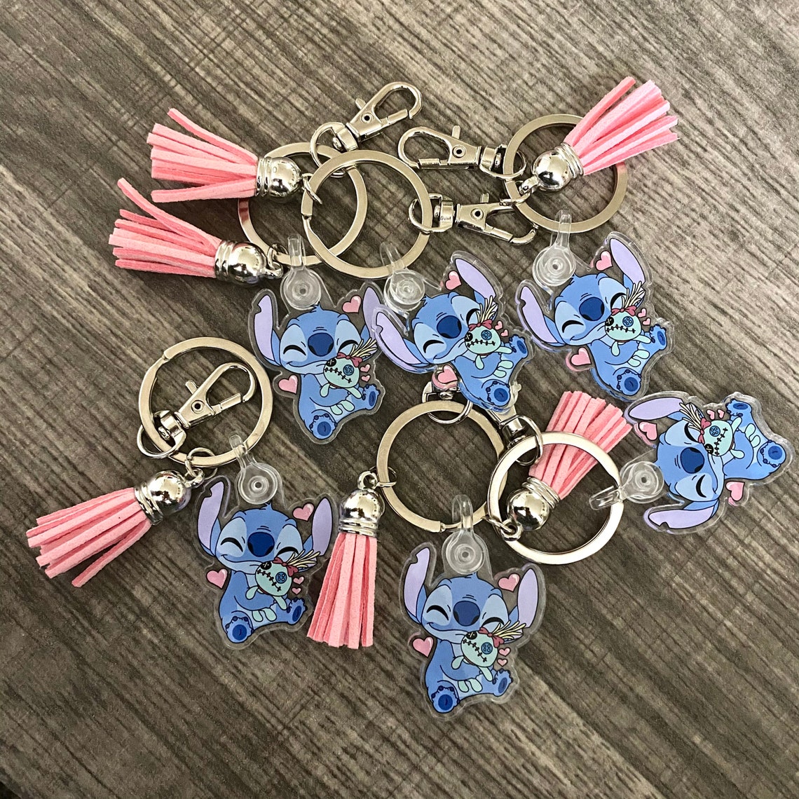 Stitch Keychain Disney Keychain Stitch Keychain Etsy