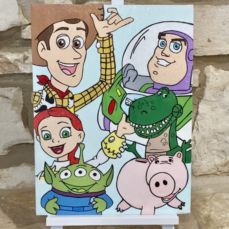 Toy Story Painting Disney Art Canvas Disney | Etsy